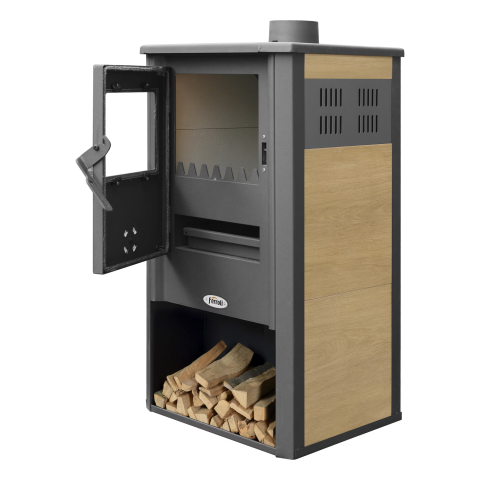 Semineu pe lemne, brichete si carbuni Ferroli Padova F, 7.7kW, 2 kg/h, 49x46x93 cm [2]