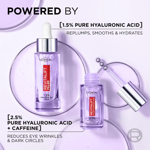 Ser pentru ochi L’Oreal Paris Revitalift Filler cu 2.5% acid hialuronic si cafeina, 20 ml [1]