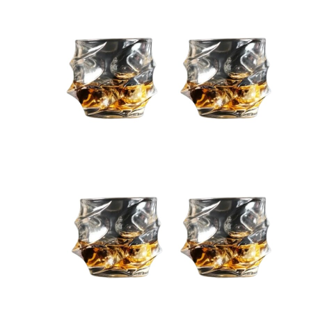 RESIGILATE - Set de 4 Pahare de Whiskey KANARS, 325 ml, din cristal, Transparente