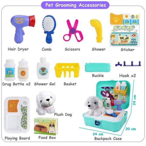 Set de joaca - Coafor pentru catei, Rucsac cu 15 accesorii, varsta 3+ [2]