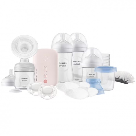 Pompe de San - Set nou-nascut cu pompa de san electrica Philips-AVENT SCD340/31, 17 accesorii