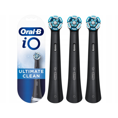 IGIENA ORALA - Set Rezerve periuta de dinti electrica Oral-B iO Ultimate Clean, Negru, 3 buc