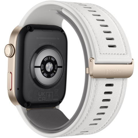 TELEFOANE SI SMARTWATCH-URI - RESIGILATE - Smartwatch Huawei Watch D2, Gold aluminum alloy Case, White Composite Leather Strap