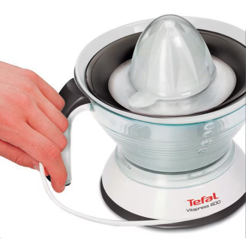 Storcator de citrice Tefal VitaPress ZP3001, 25 W, filtru dublu, pornire - oprire automata, 0.6L, Alb [1]