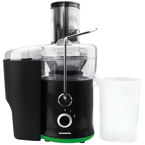 ELECTROCASNICE - RESIGILATE - Storcator de fructe si legume Heinner HSF-600BK, 600 W, Recipient suc si pulpa, Negru