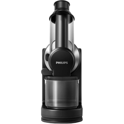 FIARE SI STATII DE CALCAT - Storcator de fructe si legume prin presare la rece PHILIPS Viva Collection HR1889/70, 150W, tub de alimentare XL de 70mm, Recipient suc 1 l, Recipient pulpa 0.75 l, Tehnologie QuickClean, Negru