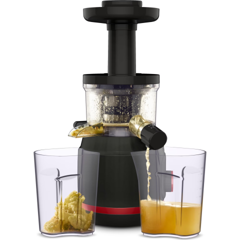 Storcator de fructe si legume Tefal ZC150838 Juiceo, 150 W, 80 Rpm, presare la rece, 1 filtru, Rosu/Negru [2]