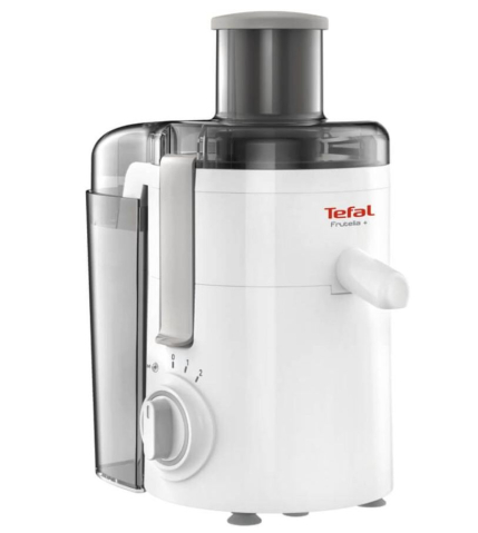 Selecție unică - Storcator de fructe si legume Tefal ZE370138 Frutelia+, recipient pulpa 0.95 l, 2 viteze, 350 W, alb