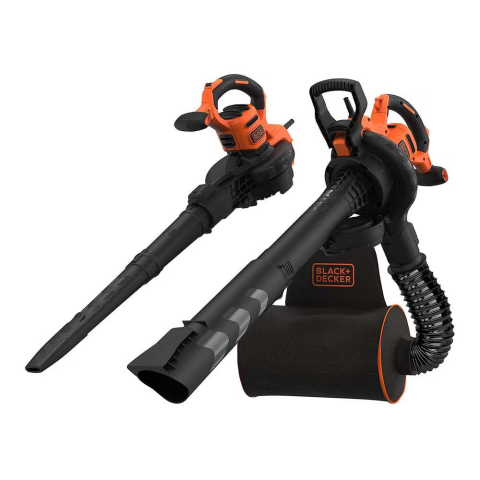 Suflanta si aspirator cu tocator pentru frunze 3-in-1 Black & Decker BEBLV300, putere 3000 W, sac de colectare 72 L, putere aspirare max. 15 mc/min, viteza maxima suflare 404 km/h, raport maruntire 16 [1]
