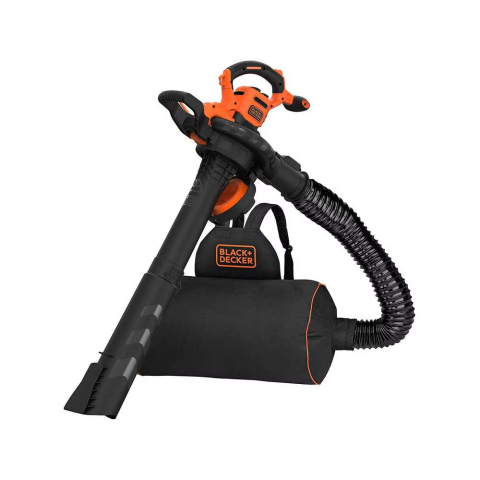 CURTE SI GRADINARIT - Suflanta si aspirator cu tocator pentru frunze 3-in-1 Black & Decker BEBLV300, putere 3000 W, sac de colectare 72 L, putere aspirare max. 15 mc/min, viteza maxima suflare 404 km/h, raport maruntire 16