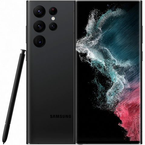 Telefoane Mobile si Smartwatch - Telefon mobil Samsung Galaxy S22 Ultra, Dual SIM, 256GB, 12GB RAM, 5G, Phantom Black (RESIGILAT)