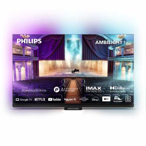 Televizor Philips AMBILIGHT tv OLED 55OLED908, 139 cm, Google TV, 4K Ultra HD, 100hz, Clasa G (RESIGILAT) [4]