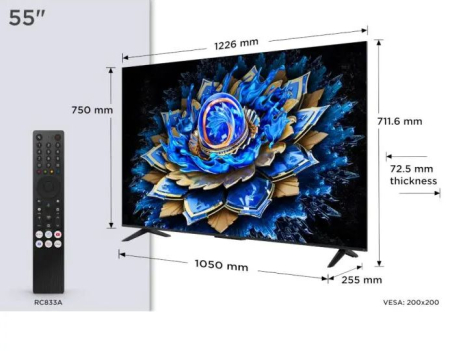 Televizor Smart QLED TCL, 138 cm, Ultra HD 4K, Clasa F - RESIGILAT [2]