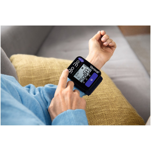 Tensiometru de incheietura complet automat, cu conexiune Bluetooth, Veroval compact BPW26, Validat clinic, Detecteaza bataile neregulate ale inimii si pulsul neregulat, Metoda oscilometrica, Ecran LCD [2]