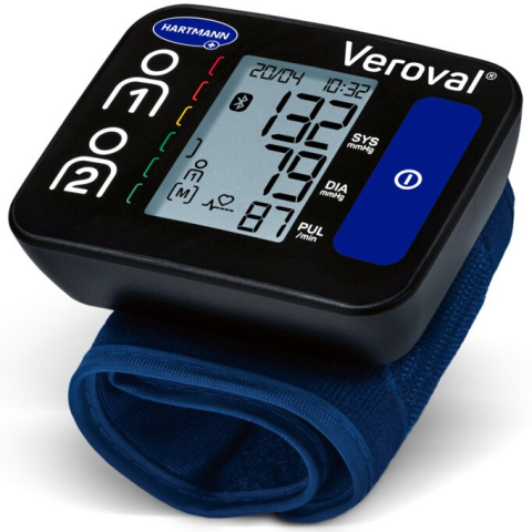 SANATATE SI WELLNESS - Tensiometru de incheietura complet automat, cu conexiune Bluetooth, Veroval compact BPW26, Validat clinic, Detecteaza bataile neregulate ale inimii si pulsul neregulat, Metoda oscilometrica, Ecran LCD