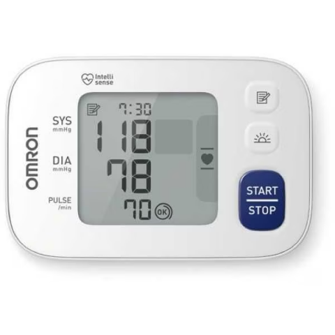 SANATATE SI WELLNESS - Tensiometru digital de incheietura Omron RS4, validat clinic, Tehnologie Intellisense, Senzor eroare de miscare, Afisaj LCD, Alb