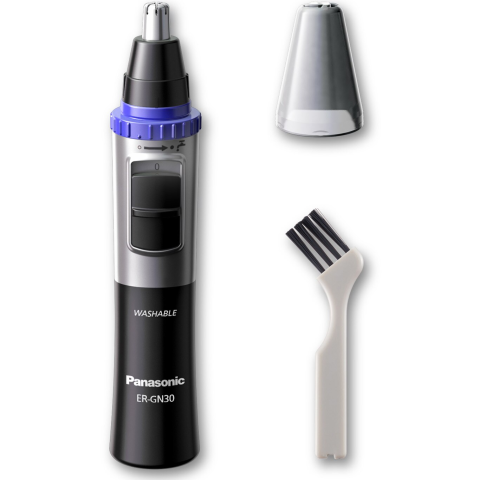 Trimmer pentru nas si urechi Panasonic ER-GN30-K503, Baterii, Lavabil, Negru/Argintiu [1]