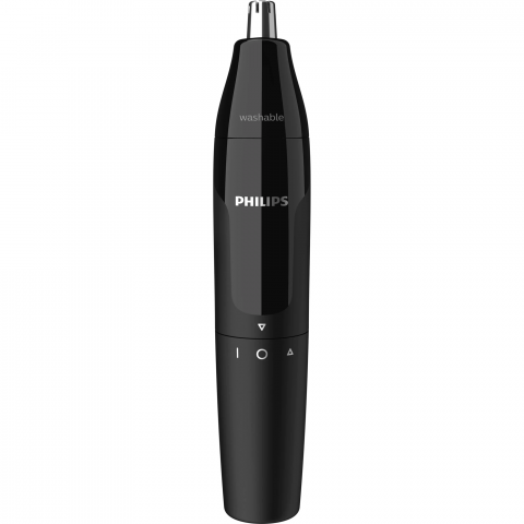 Ingrijire Personala - Trimmer pentru nas/urechi Philips NT1620/15, baterie, lavabil, utilizare umed si uscat, Negru