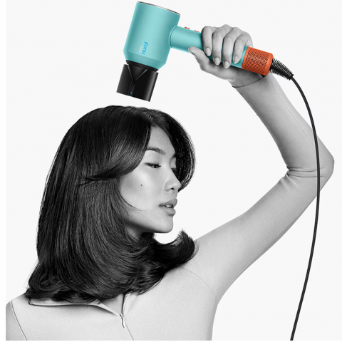 Uscator de par Dyson Supersonic Nural HD16 515276-01, 1600 W, 3 trepte de viteza, 4 trepte de temperatura,uscare rapida si inteligenta, Ceramic Patina-Topaz, albastru/portocaliu [3]