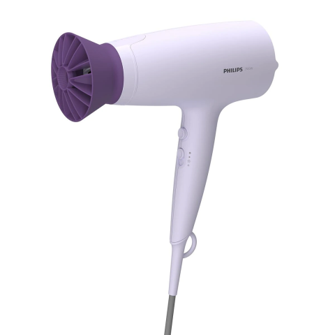 Uscator de par Philips BHD341/10, 2100W, accesoriu Thermo Protect, 3 trepte de temperatura, 2 trepte de viteza, cap de coafare 14 mm, Lila [1]