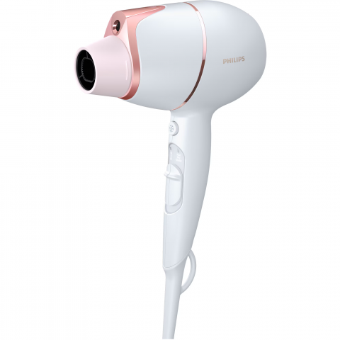 Uscator de par Philips Prestige BHD628/00, senzor SenseIQ, 2 setari viteza, 3 moduri presetate de uscare, ingrijire cu ioni, design compact, difuzor de volum, cap de coafare 11 mm, cap de uscare, 1800 [4]