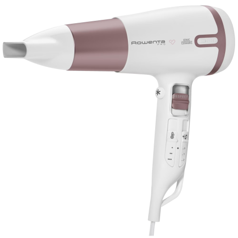 Articole Hair-Styling - Uscator de par Rowenta Pro Respect Premium Care CV7461F0, 2400 W, difuzor activ, functie ionizare, 3 setari de temperatura, 2 viteze, Cool Shot, Alb