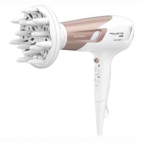 Uscator de par ROWENTA Studio Dry Glow CV5830F0, 2300W, 6 trepte viteza, tehnologie Thermo Control, alb [1]