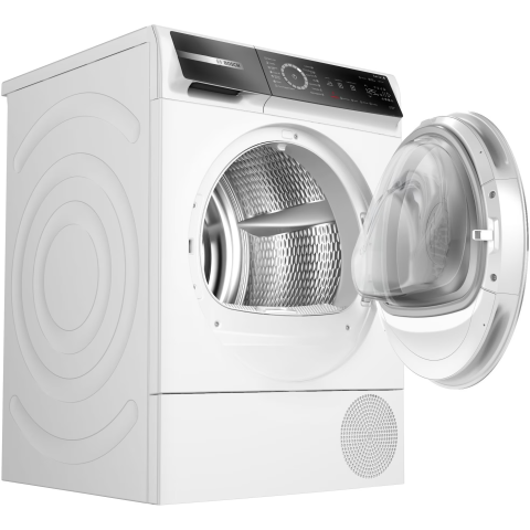 Uscator de rufe Bosch Seria 8 WQB245B0BY, Pompa de caldura, 9 kg, 15 programe, Touch control, Home Connect, Condensator cu autocuratare, Iluminare interioara, AntiVibration, Smart Dry, AutoDry Technol [2]