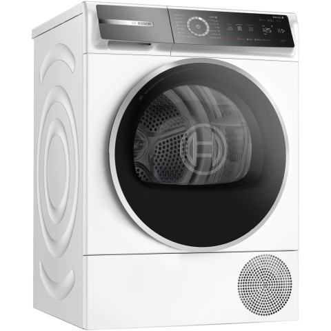 Uscator de rufe Bosch Seria 8 WQB245B0BY, Pompa de caldura, 9 kg, 15 programe, Touch control, Home Connect, Condensator cu autocuratare, Iluminare interioara, AntiVibration, Smart Dry, AutoDry Technol [1]