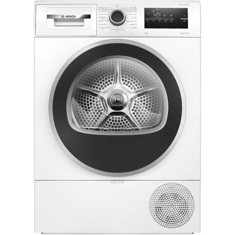 MASINI DE SPALAT SI USCATOARE RUFE - Uscator de rufe Bosch WTH8520BBY, Pompa de caldura, 8 kg, 15 programe, AutoDry Technology, AntiVibration, Filtru EasyClean, Clasa D, Alb/negru
