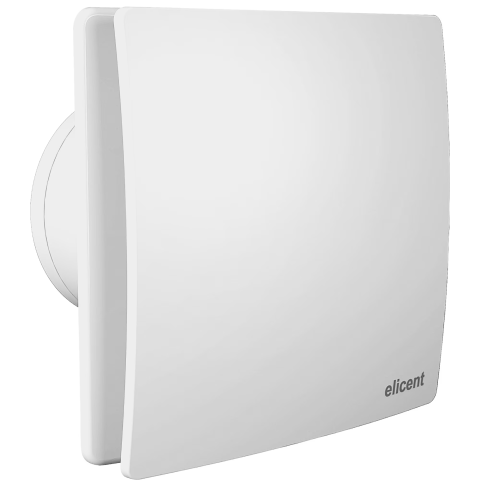 SANITARE - RESIGILATE - Ventilator baie Elicent Elegance 120, Clapeta antiretur, Diametru racord 119 mm, Motor Long Life 30000h, Debit 165mc/h, IPX4, Alb