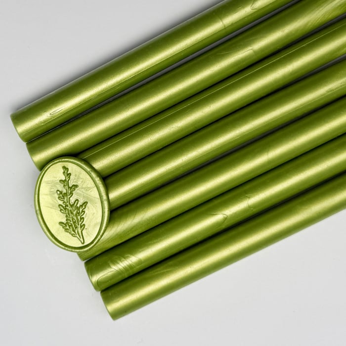 Baton de ceară verde lime, batoane de ceară verde crud pentru sigilii [1]