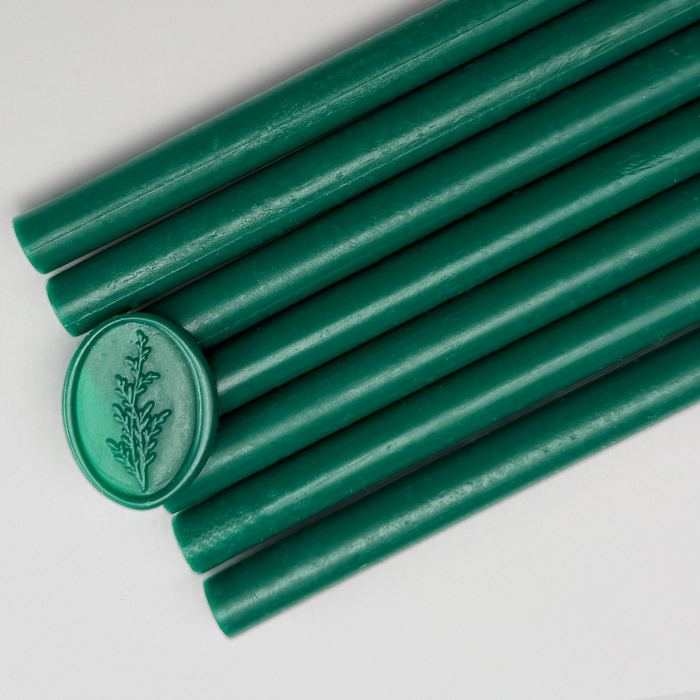 Baton de ceară verde pădure, batoane de ceară verde închis pentru sigilii [1]