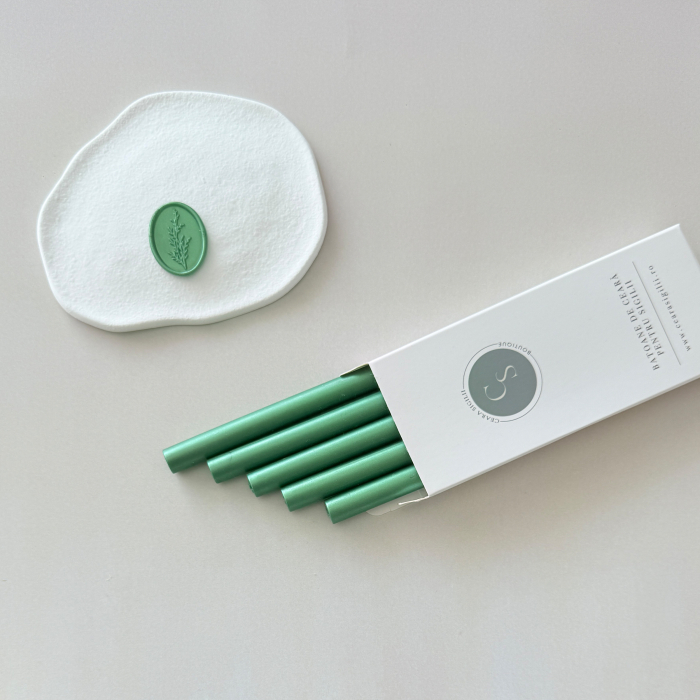Baton de ceară verde smarald, batoane de ceară verde bijuterie pentru sigilii [1]