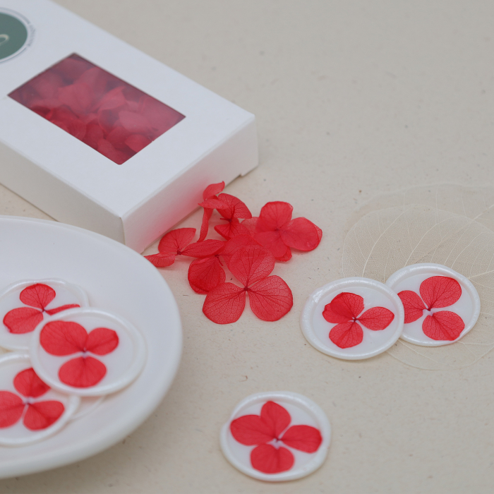 Flori de hortensie pentru sigilii ceara cu hortensie invitatii nunta [4]