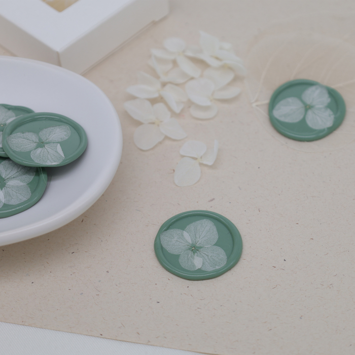 Flori de hortensie pentru sigilii ceara cu hortensie invitatii nunta [5]