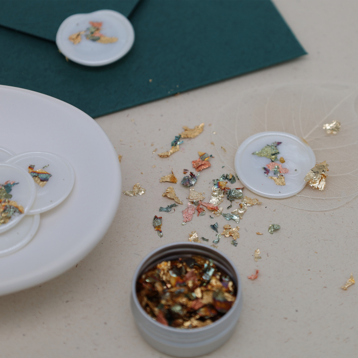 Fulgi foita multicolora pentru sigilii de ceara invitatii nunta [4]