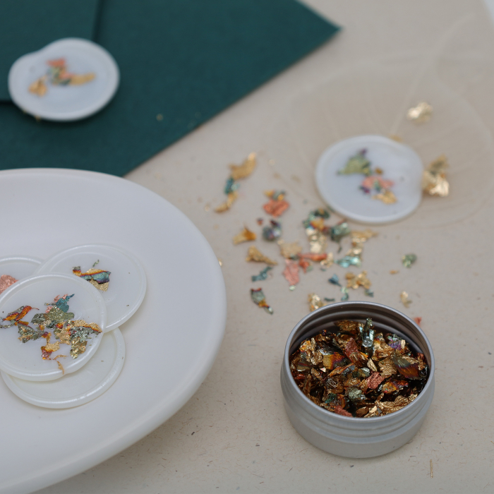 Fulgi foita multicolora pentru sigilii de ceara invitatii nunta [3]