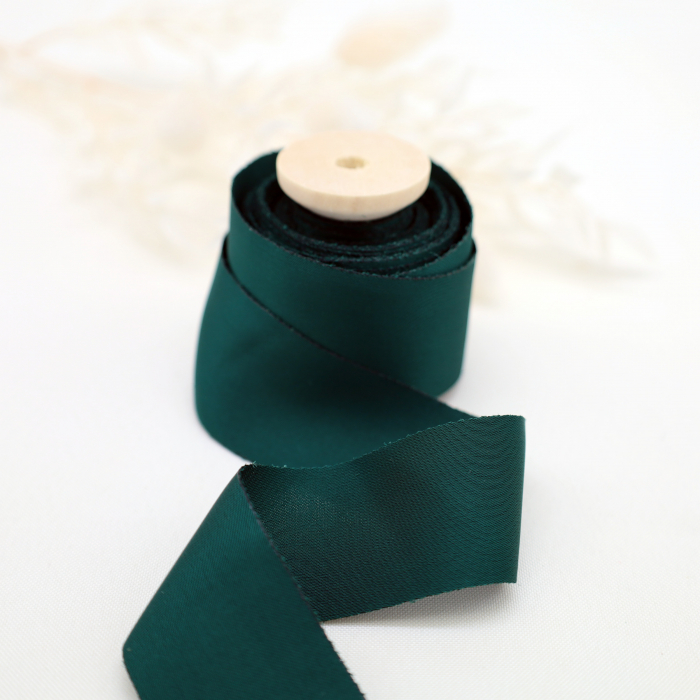 panglica verde smarald pentru invitatii de nunta [3]