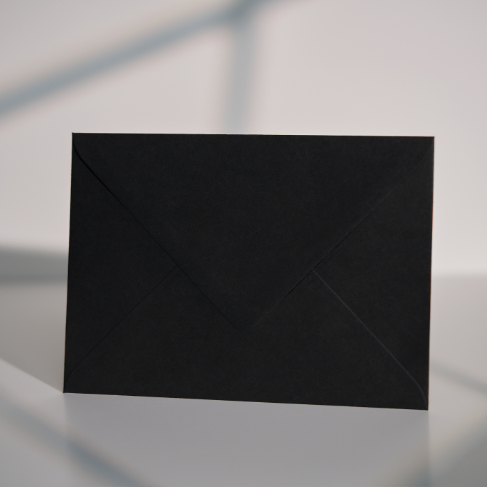 Plic B6 negru 120g, plic negru premium pentru invitații, plic negru elegant [1]