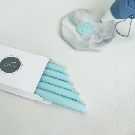 Baton de ceară albastru pal, batoane de ceară bleu pastel pentru sigilii [0]