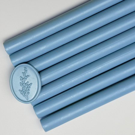 Batoane de ceara pentru sigilii - Baton de ceară albastru prăfuit, batoane de ceară bleu vintage pentru sigilii