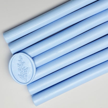 Batoane de ceara pentru sigilii - Baton de ceară albastru deschis mat, batoane de ceară bleu mat pentru sigilii