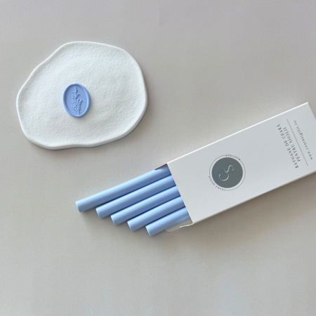 Baton de ceară albastru deschis mat, batoane de ceară bleu mat pentru sigilii [1]