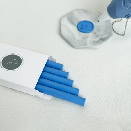 Baton de ceară albastru mat, batoane de ceară albastre pentru sigilii [0]