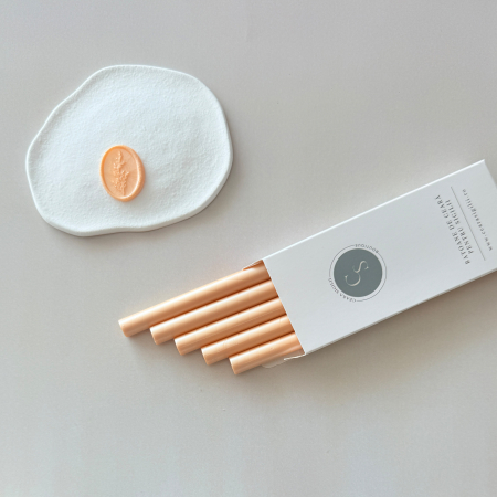 Baton de ceară peach sidefat pentru sigilii [1]