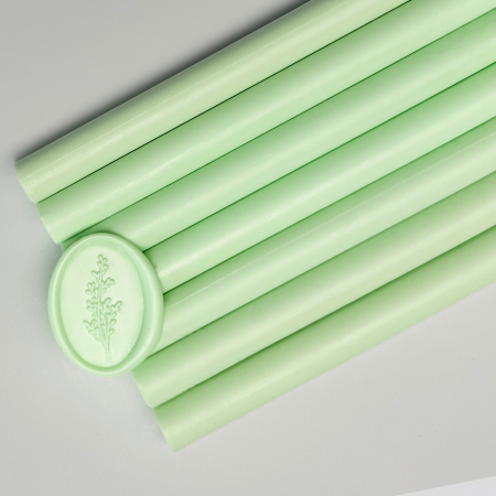 Batoane de ceara pentru sigilii - Baton de ceară verde pal, batoane de ceară verde pastel pentru sigilii