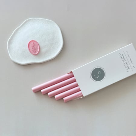 Baton de ceară roz sidefat, batoane de ceară perlate roz pentru sigilii [1]