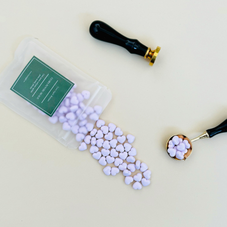 Bilute ceara pentru sigilii - Bilute de ceara lila pentru sigilii invitatii de nunta, 100 bucati/pachet