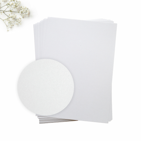 CARTON INVITATII NUNTA - Carton alb sidefat pentru invitații